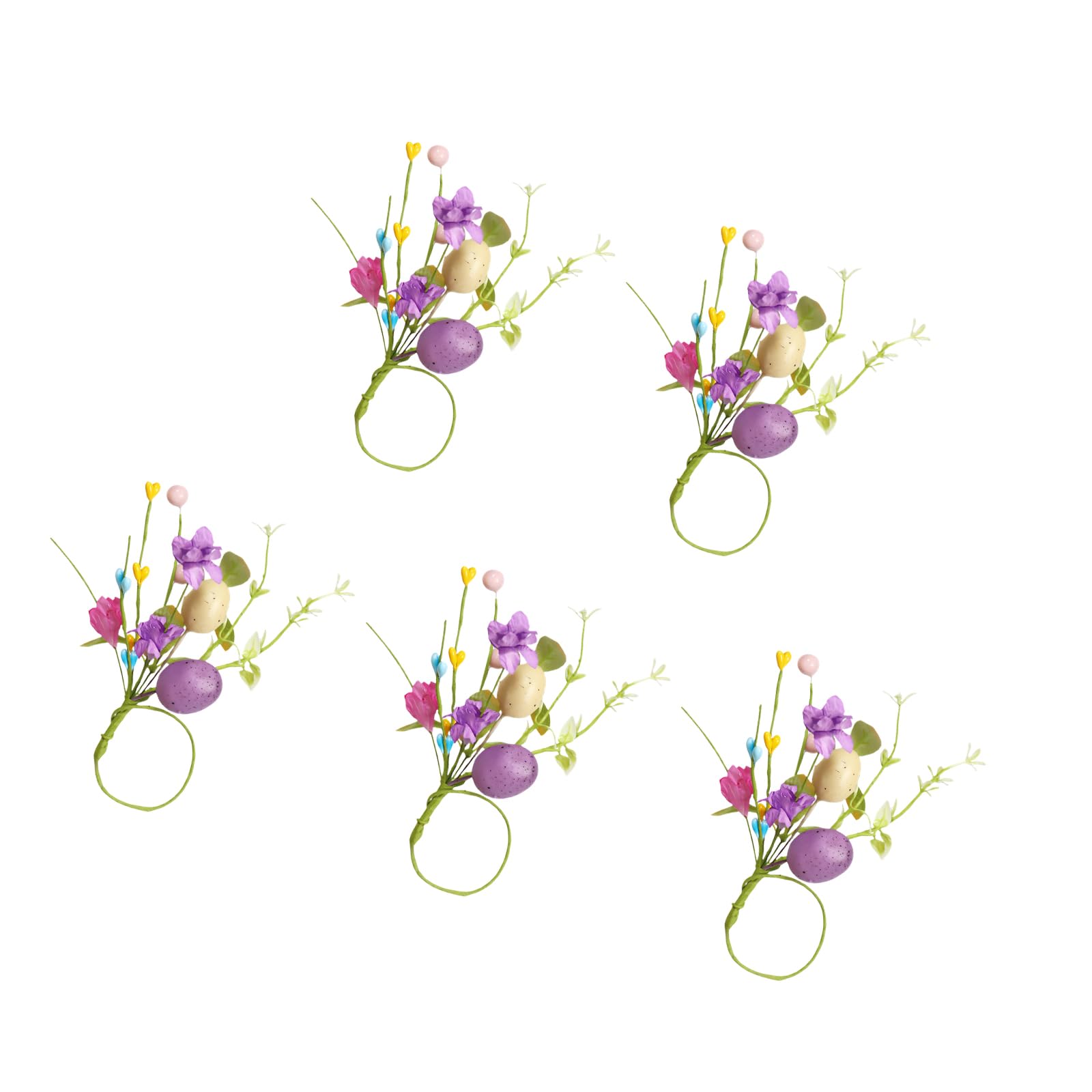Of 5 Foam Napkin Holders Lavender Eggs Shape Napkin Rings Perfect for Easter and Spring Celebration Easter Dining Deck