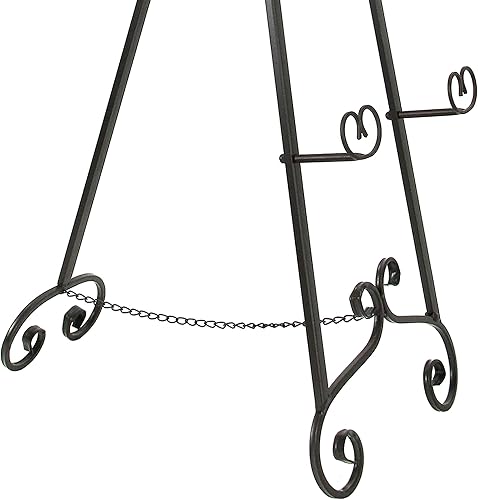 Miniatura 5 de Soporte grande de hierro forjado para presentar arte, de metal easel, 50 Pulgadas
