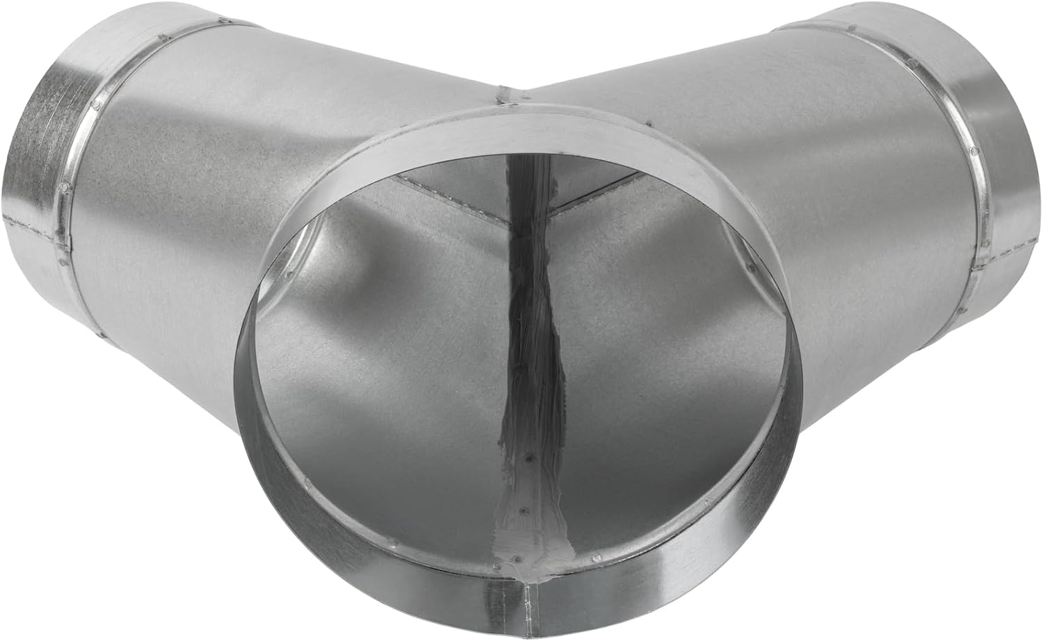 8" inch to 6" Inch Branches Y-Shape Ducting Splitter - 45 Degree Galvanized Steel 3-Way Dust Collection Fitting - Branches for Exhaust Fan - Ducting Adapter - Duct Hose Connector