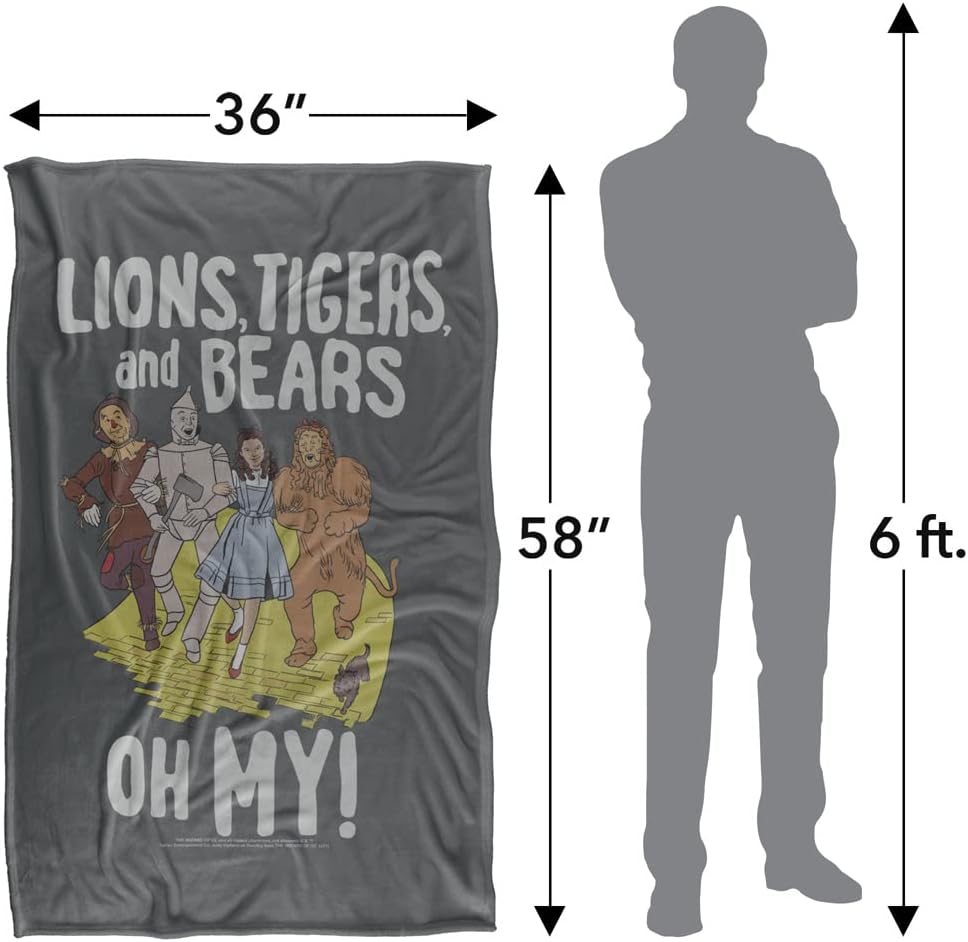 Wizard of Oz Blanket, 36"x58" The Yellow Brick Silky Touch Super Soft Throw Blanket