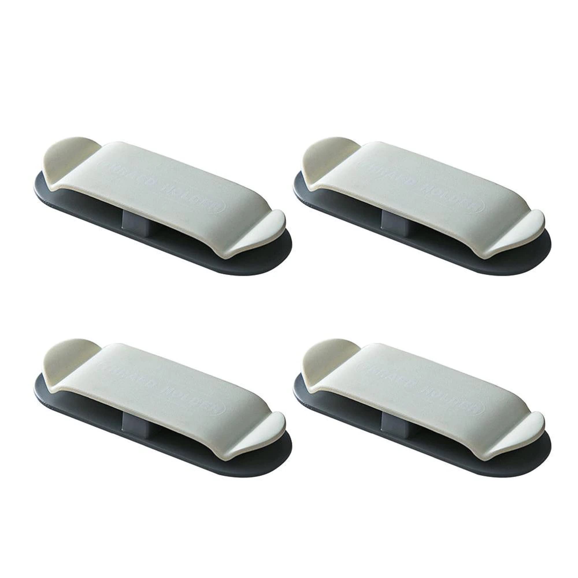 AUGEN 4 Pack Plug Holder & Cable Clips, Self Adhesive Cord Management for Organizing Office and Home PC Desktop, USB Mouse Wire (Beige)-image-47