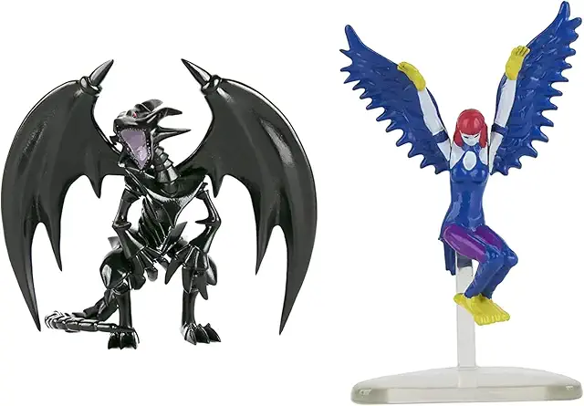 Yu-Gi-Oh Figure Articolate Harpie Lady e Drago Nero Occhi Rossi - 9,5 cm