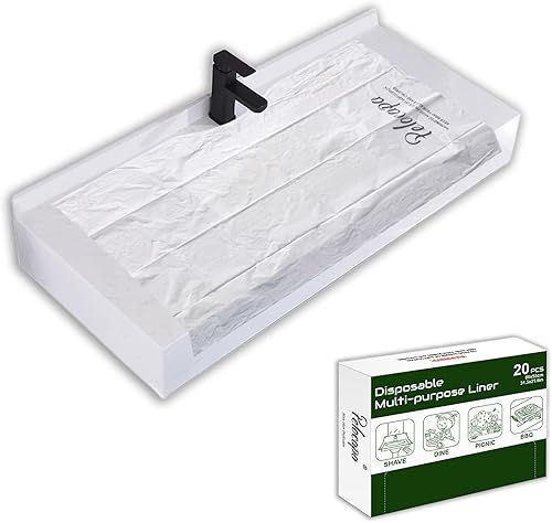 Recogedores de barba desechables para el cabello, forros desechables para fregadero, 20 fundas de fregadero grandes para aseo de barba