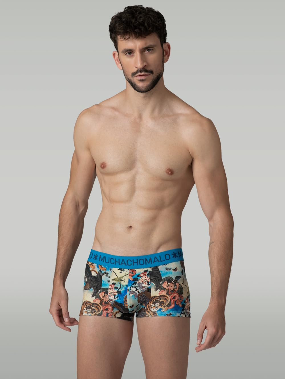 Muchachomalo Uomo Trunks 3-Pack, Fantasia, Cotone, Fascia Elastica