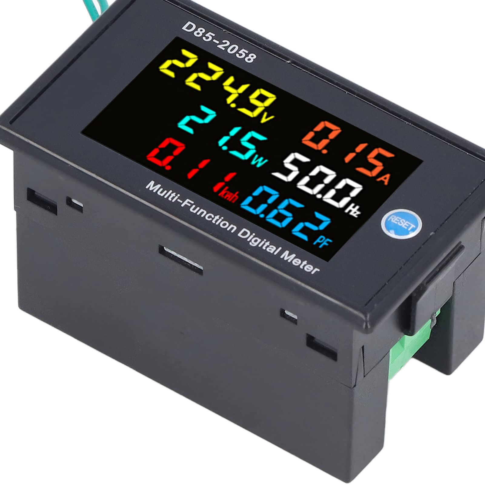 Power Monitor, D85 2058 Power Panel Meter, Anzeige für Wechselspannung, Strom, Wirkleistung, Leistungsfaktor, Netzfrequenz und Elektrische Energie