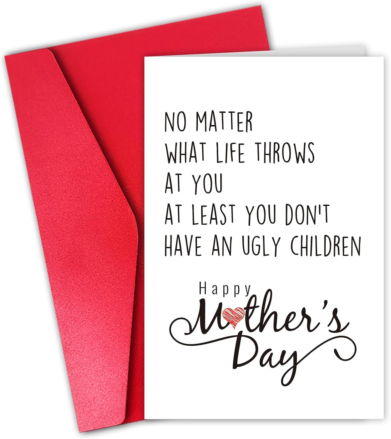 Funny Mothers Day Card from Children, Happy Mother’s Day Card for Mom, Naughty Mothers Day Gift