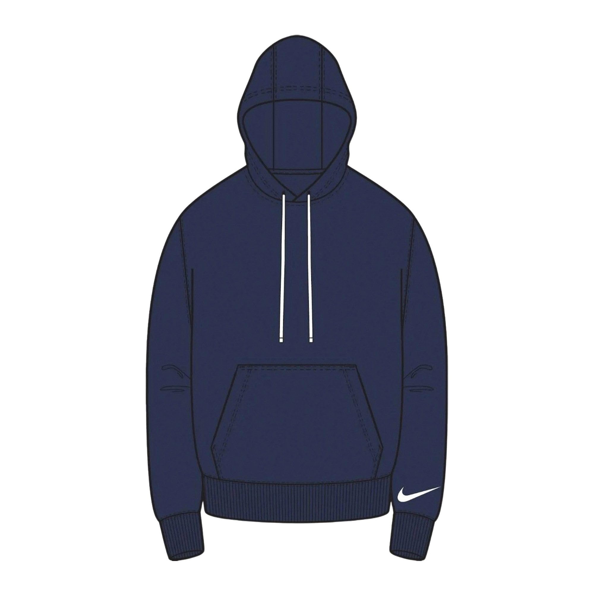 Nike Park 26 Blank Pull-Over Fleece Hoodie White