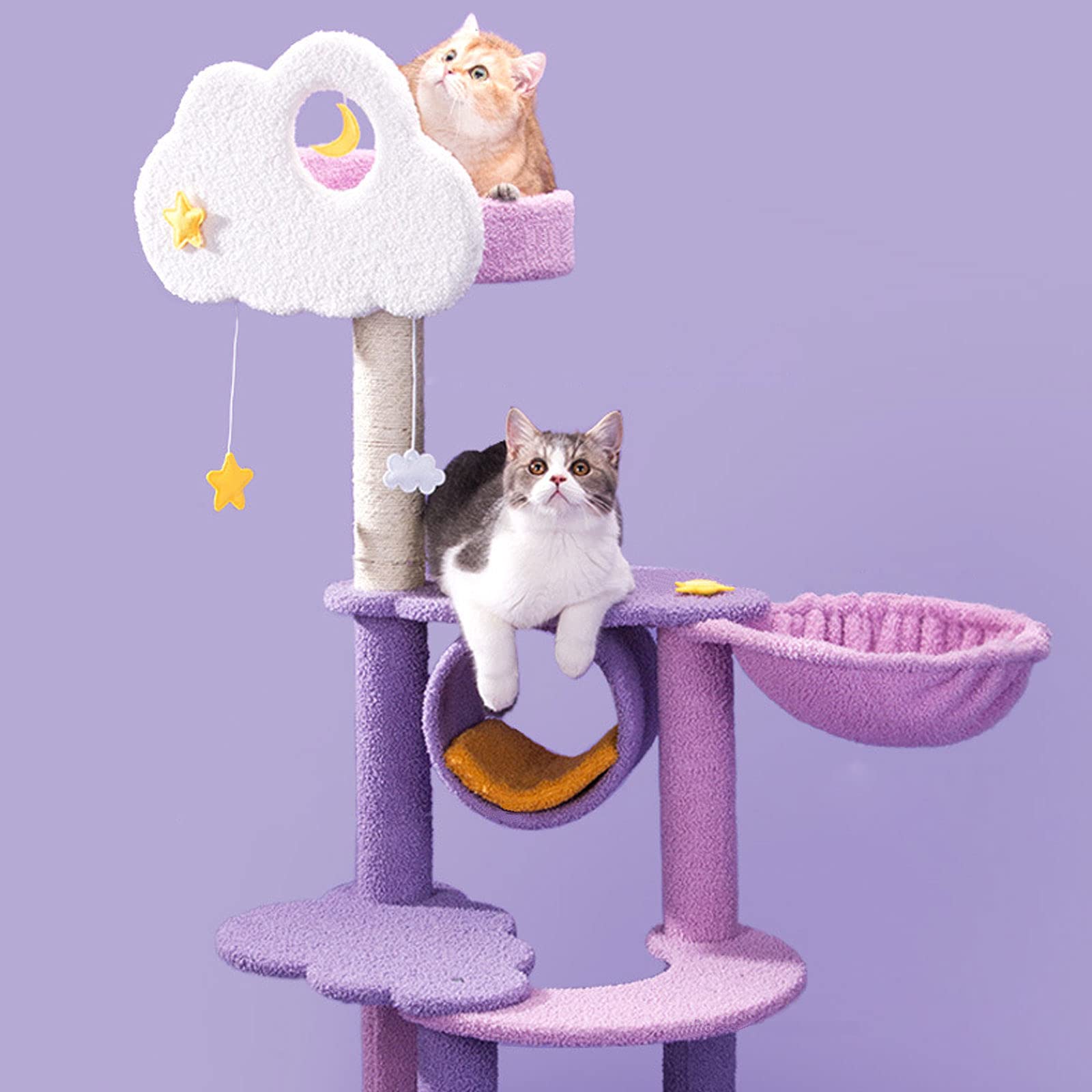 Amazon | FZYUAN 猫用スクラッチャー 室内猫用 128cm キャットツリー