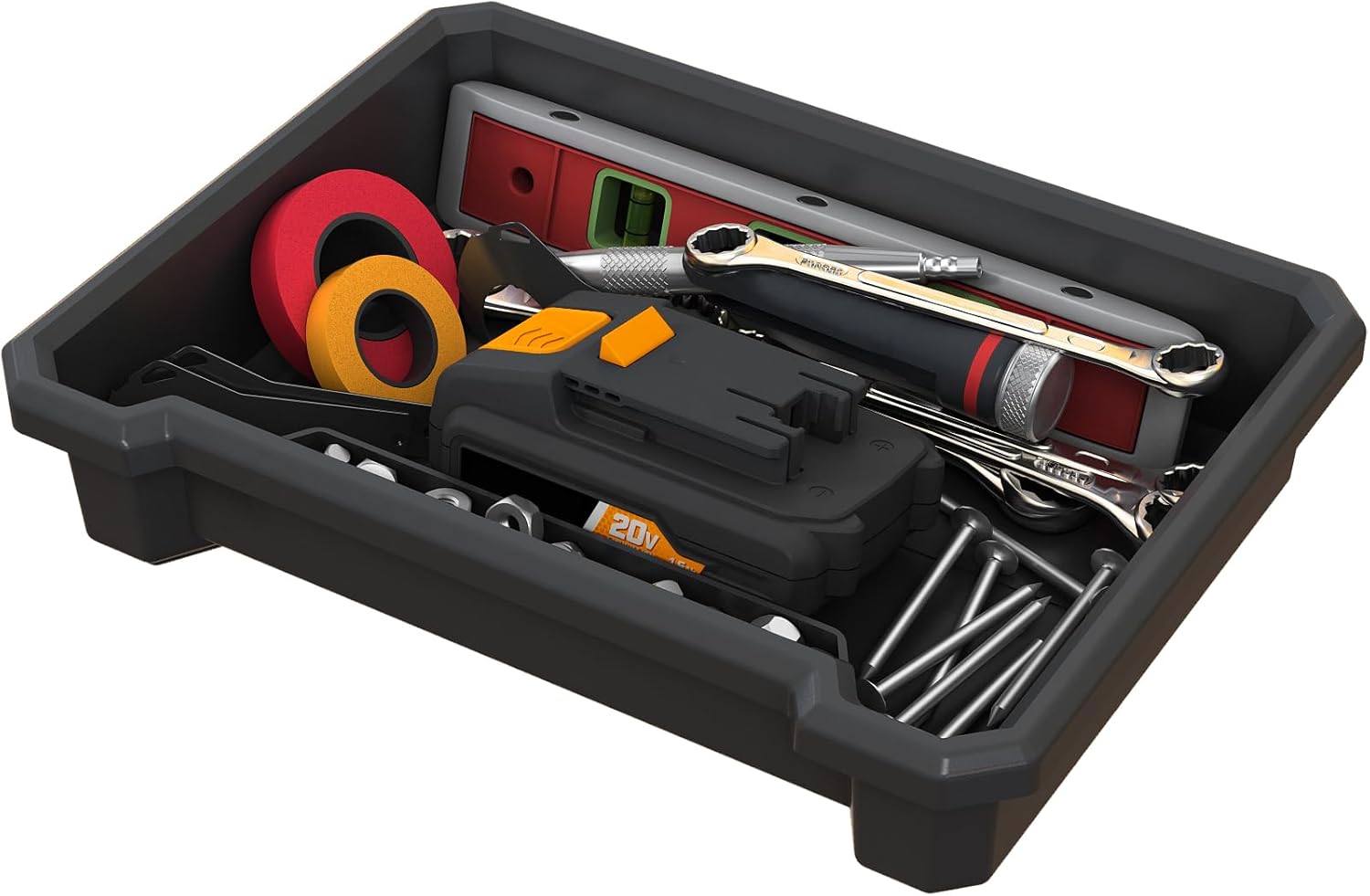 Keter Stack n' Roll Modular DIY Toolbox, Stackable, Lightweight, Durable, Water Resistant, Black