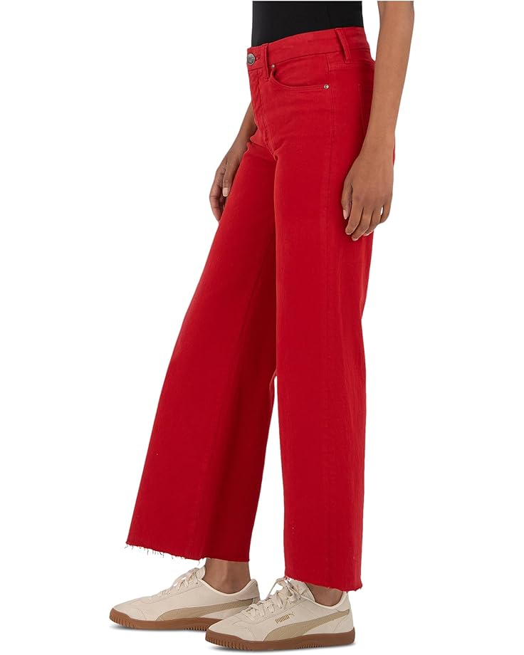 KUT from the Kloth Meg High-Rise Fab Ab Wide Leg Raw Hem - #2 of 4