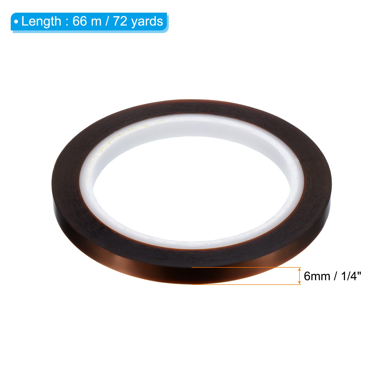 PATIKIL Whiteboard Tape 6mm X 66m, 3 Pack Thin Dry Erase Tape for Graphic Chart Marking DIY Art Brown - Image 2