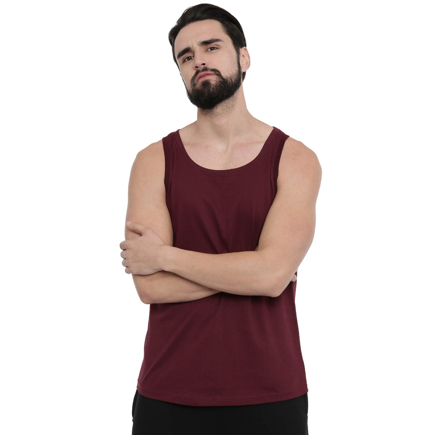 bushirt Solid Cotton Vest-picture-47