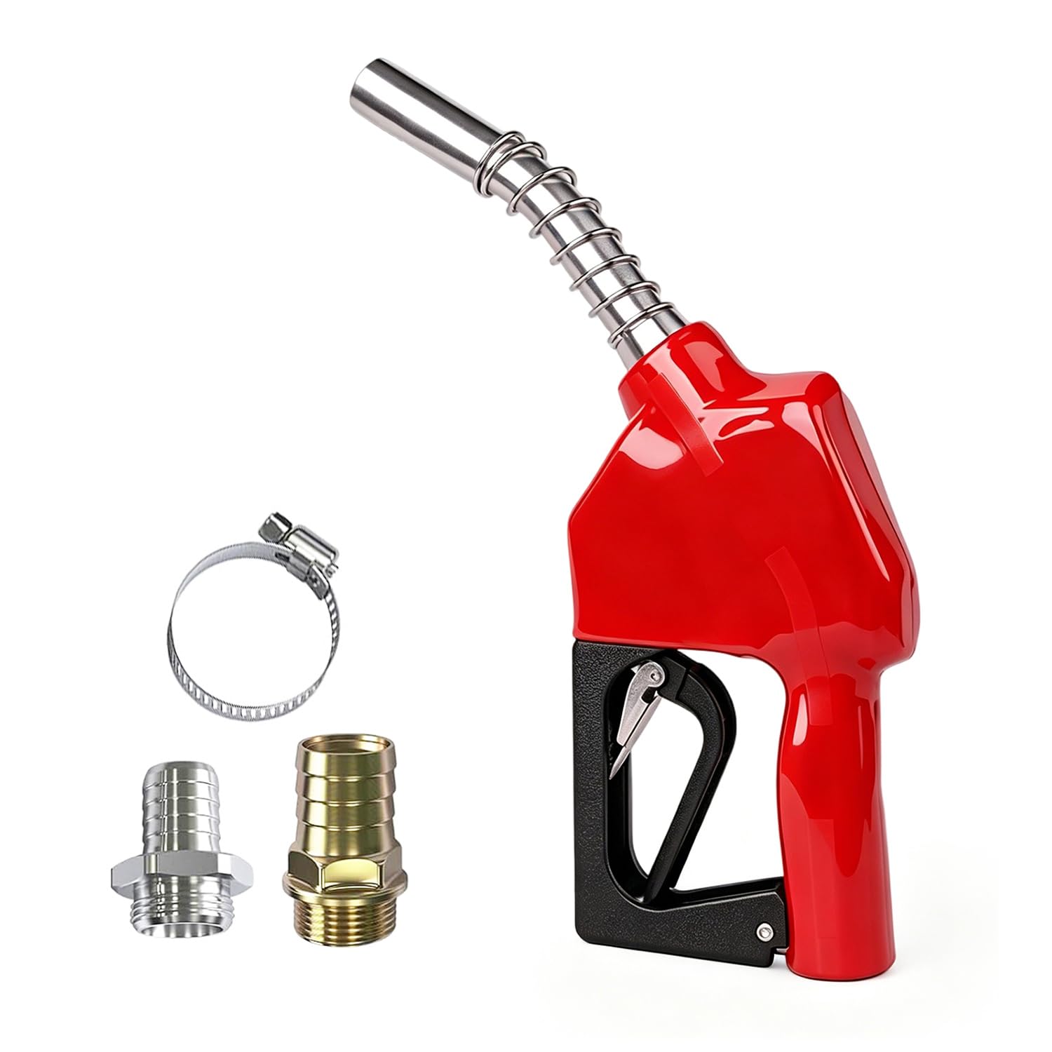 Automatische Zapfpistole Diesel 3/4", Selbstansaugende Tankpistole mit 3-stufig einstellbare Durchflussrate und Ergonomischer Griff für LKW, Traktoren & Baumaschinen