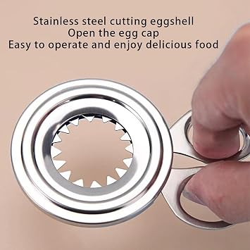 Egg Topper Cutter – Stainless Steel Egg Opener for Soft & Hard Boiled Eggs, Clean Precise Eggshell Removal, Easy Shell Cutter for Breakfast, Kitchen, Restaurant, Eggs Shell Remover Scissors Tool