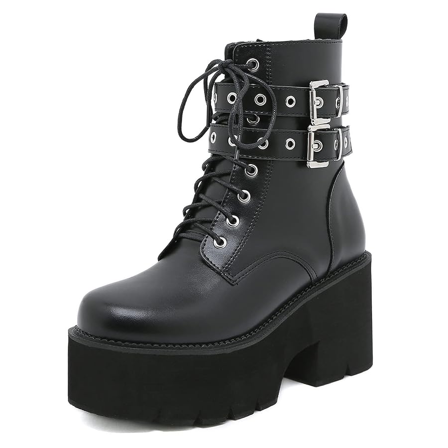 ミドルブーツ JILLSTUART PLATFORM LACEUP WORKERS BMH1234 Amazon.com | TNXZ Women Platform Boots Round Toe Lace-Up