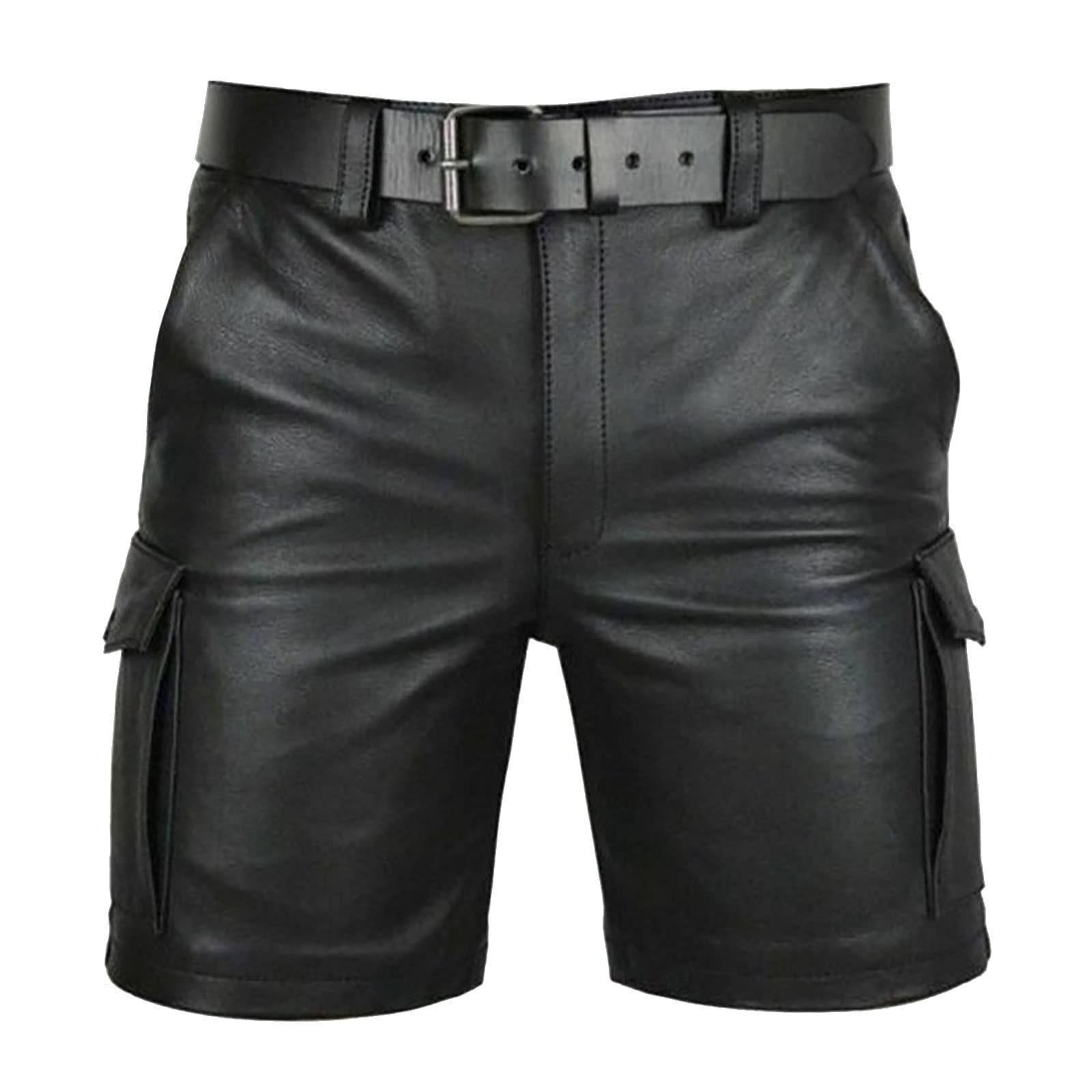 Generisch Pantalon en latex pour homme - Clubwear - Sexy - Legging en latex - Effet mouillé - Pour homme - Aspect vernis - Short en cuir brillant - Pour entraînement, gym, danse