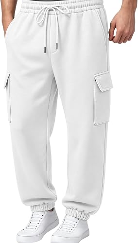Mens Sweatpants Baggy Uncuffed Lounge Flared Wide Leg Casual