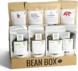 Bean Box - Coffee and Tea Gift Box (Ground, 4 Coffees + 4 Teas)