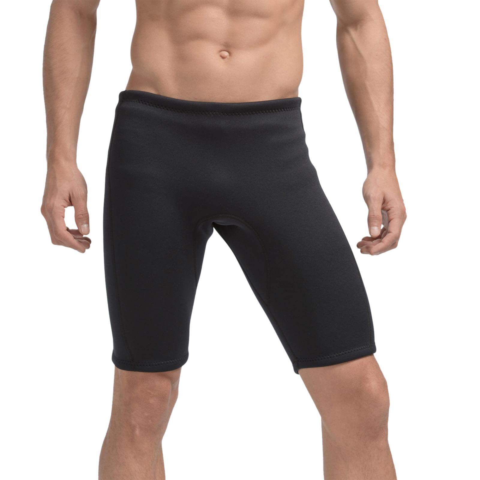 harayaa Pantalones Cortos de Neopreno para Hombre, Pantalones Cortos de Traje de Neopreno de 3 Mm para Mantener El Calor Pantalones de Baño para Aeróbic, 4XL