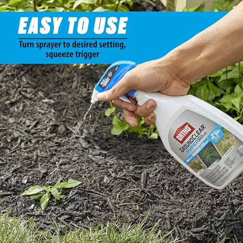 Image of Ortho GroundClear Super Weed and Grass Killer1, Ready-to-Use Weed Killer Spray, Kills Toughest Weeds and Grasses to The Root, 24 fl. oz. (2-Pack)