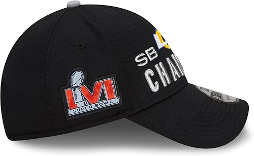Miniatura 6 de New Era NFL Super Bowl LVI Champions Locker Room Trophy Collection 9FORTY Gorra ajustable con cierre de presión para hombre