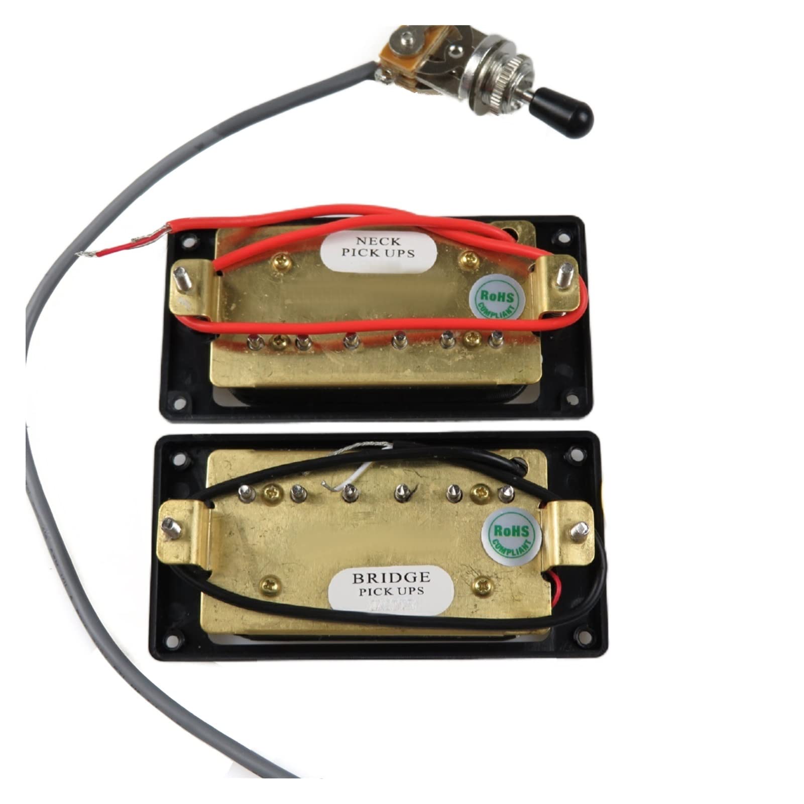 Pastilla de guitarra eléctrica Pickup De Recogida De Guitarra Eléctrica Humbucker Pickups Establecidos Para Kit De Accesorios De Piezas De Guitarra Pastilla guitarra eléctrica (Color : G YE Frame)