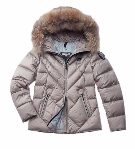 Blauer Edredón de líneas geométricas Alicia, 255 g, 24WBLDC03051 para mujer, chaqueta, chaleco 3051 con capucha, 915 LU GRIS NIEBLA, L