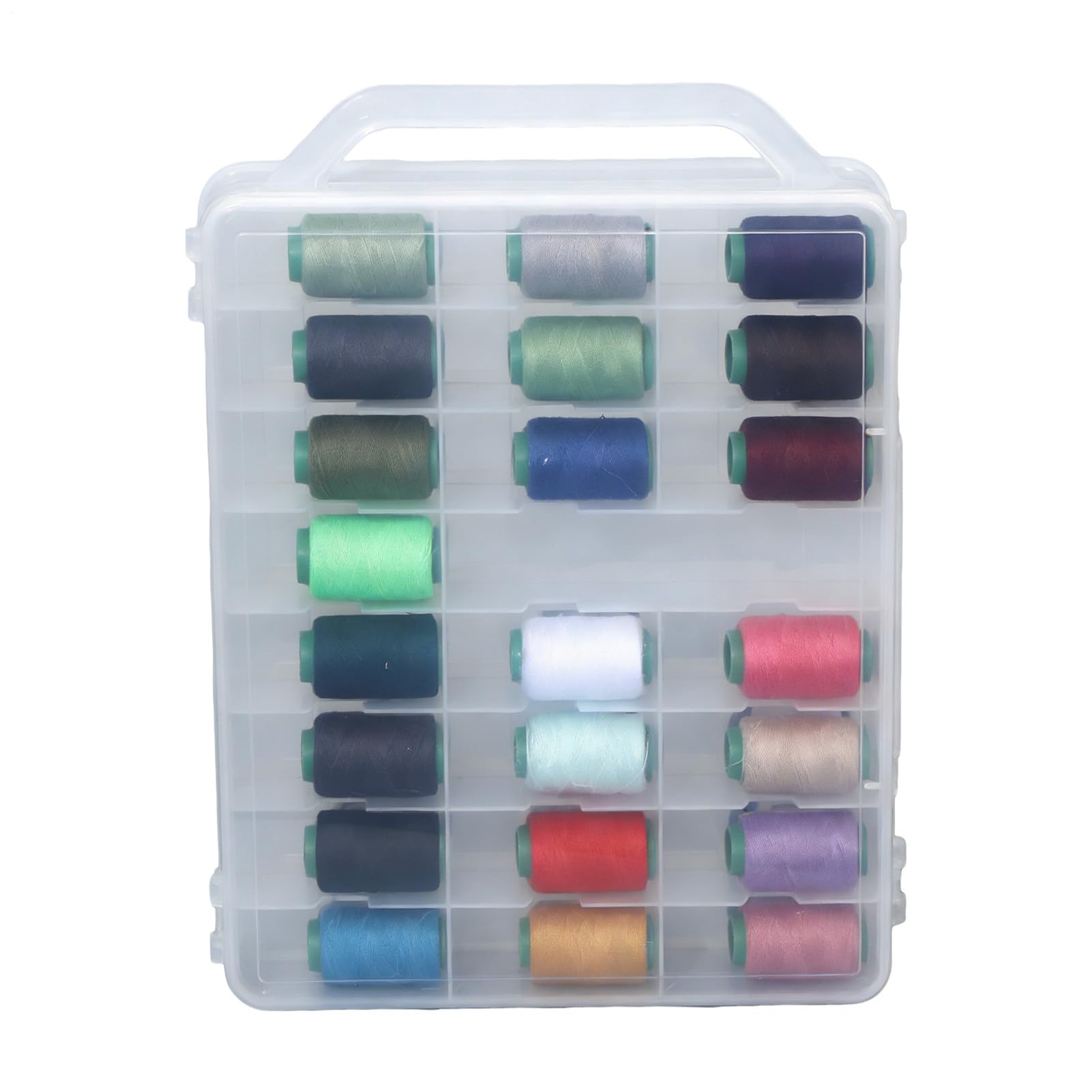 Boîte de rangement double face 46 compartiments transparente avec couvercle pour petits objets