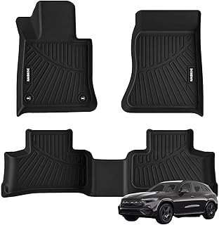 Floor Mats for Mercedes-Benz GLC 300 2023 - All Weather Custom Fit for 2023 Mercedes-Benz GLC Floor Mats Liners Front & Rear Row Waterproof Interior Accessories