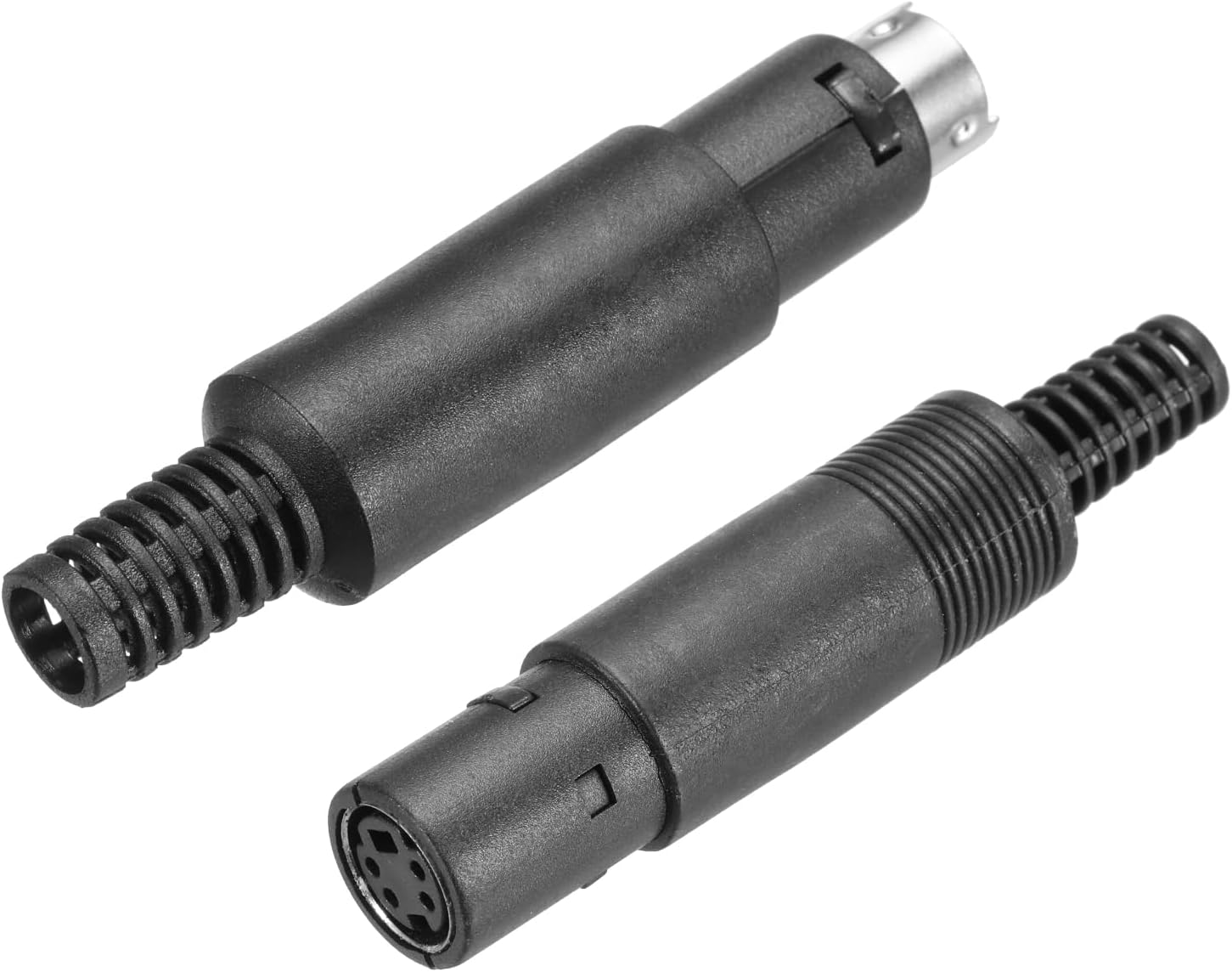 MECCANIXITY 1 Set S-Video DIN Mini Socket 4 Pin Signal Transmission Mini Din Plug for TV DVD Computer Player(PS/2 Male and Female Plug)