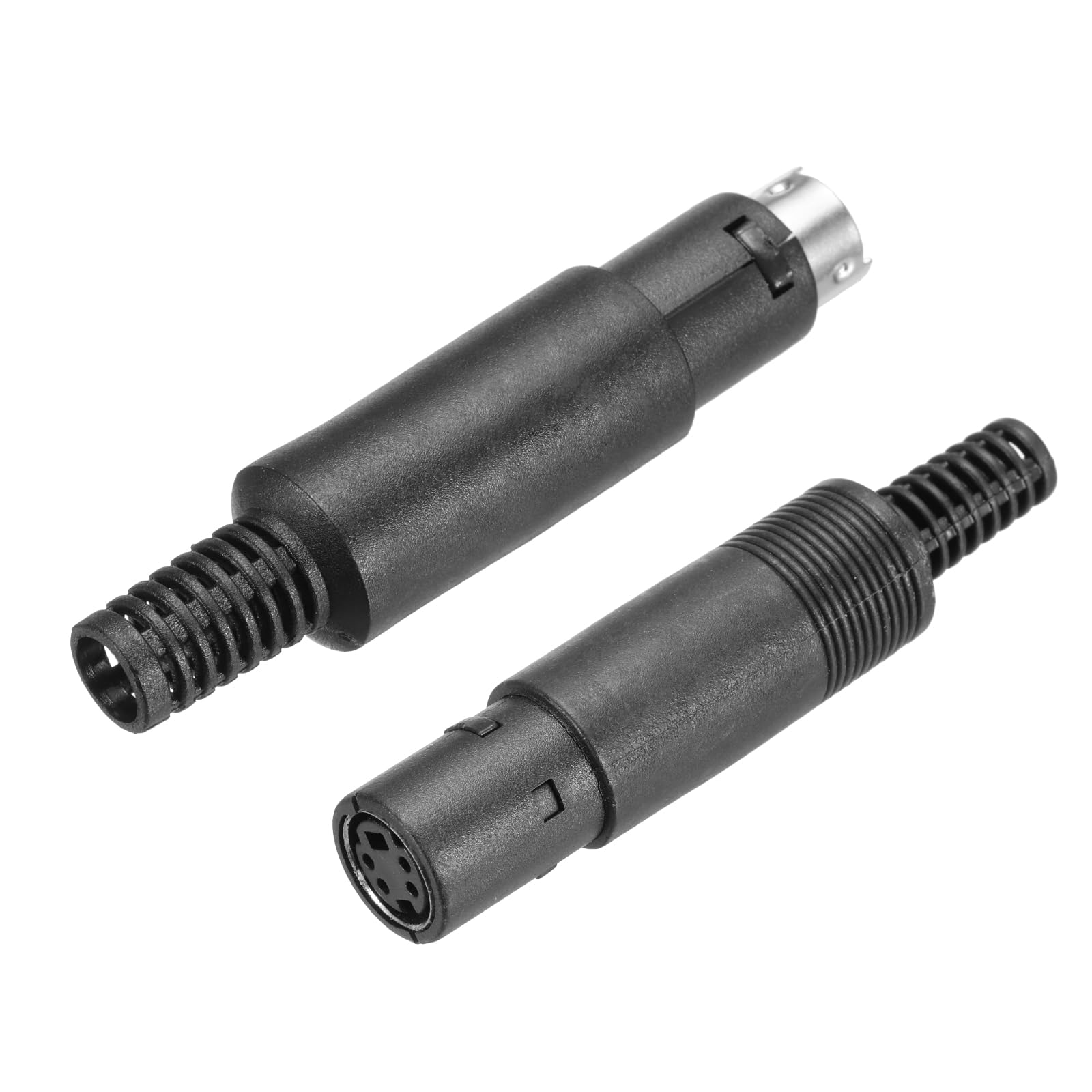 MECCANIXITY 1 Set S-Video DIN Mini Socket 4 Pin Signal Transmission Mini Din Plug for TV DVD Computer Player(PS/2 Male and Female Plug)