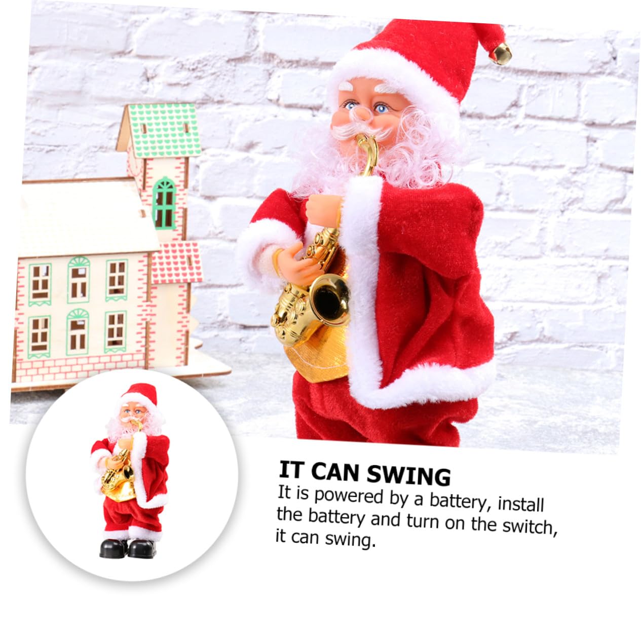 Muñeco Eléctrico Papá Noel Musical con Movimiento para Fiesta de Navidad y Año Adorno Divertido para Decoración Festiva Sin Pilas Varios Estilos