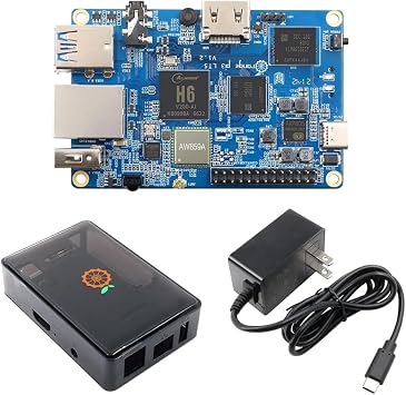 Orange Pi 3 LTS H6 64 Bit Mini SBC, 2GB LPDDR3 8GB eMMC, Runs Android Ubuntu Debian, Complete Kit With Main Board, Case and Power Adapter