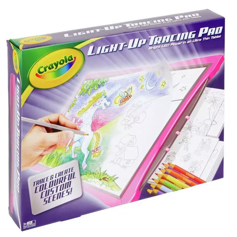 Crayola Light Up Tracing Pad Pink. Portable, Drawing, Projector, Drafting, Tablet, Frame, Screen