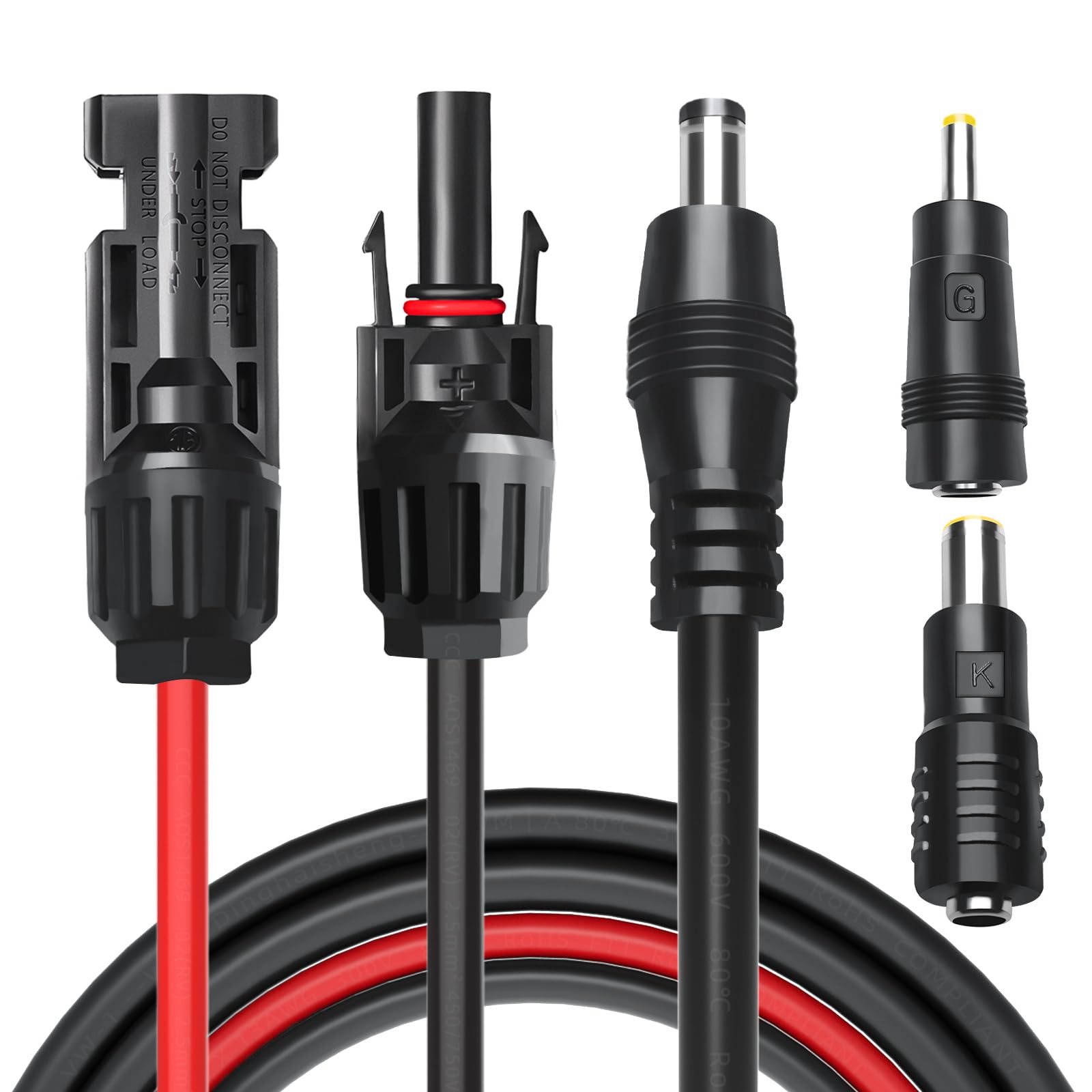 Amazon.co.jp: Cleqee 1.4m 16AWG ソーラーパネルからDC 5.5mmx2.1mm
