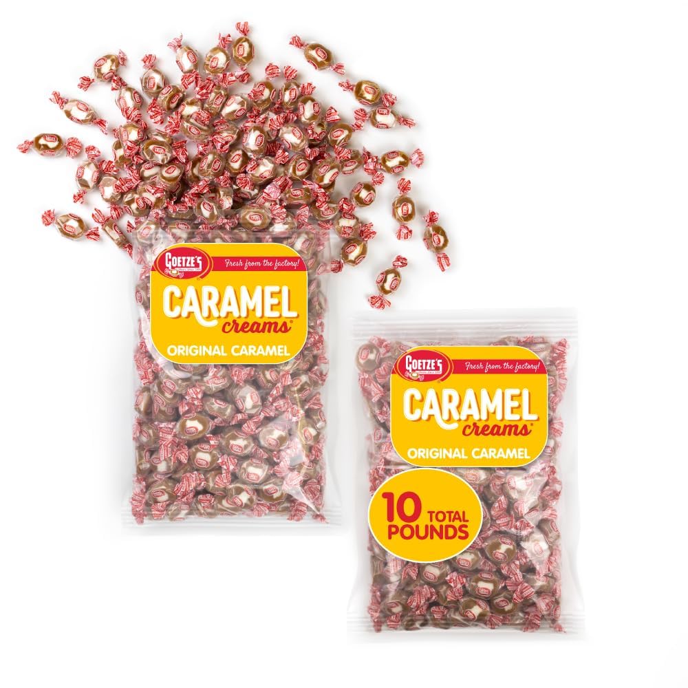 Goetze's Candy Vanilla Caramel Creams - 10 Pound Bag (160 Ounces) - Fresh from the Factory