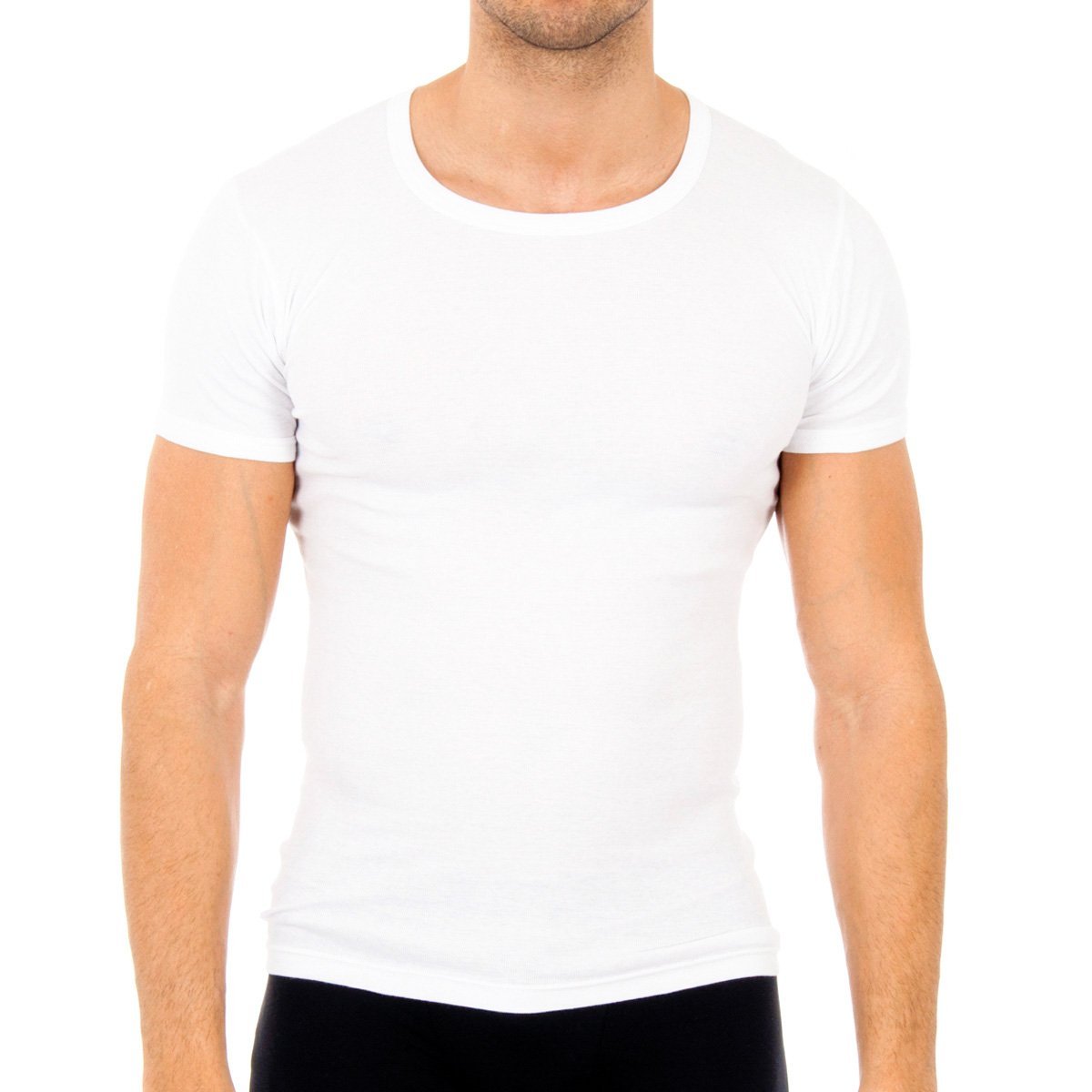 Abanderado Camiseta de manga corta Clásico Algodón 100% Hombre x1