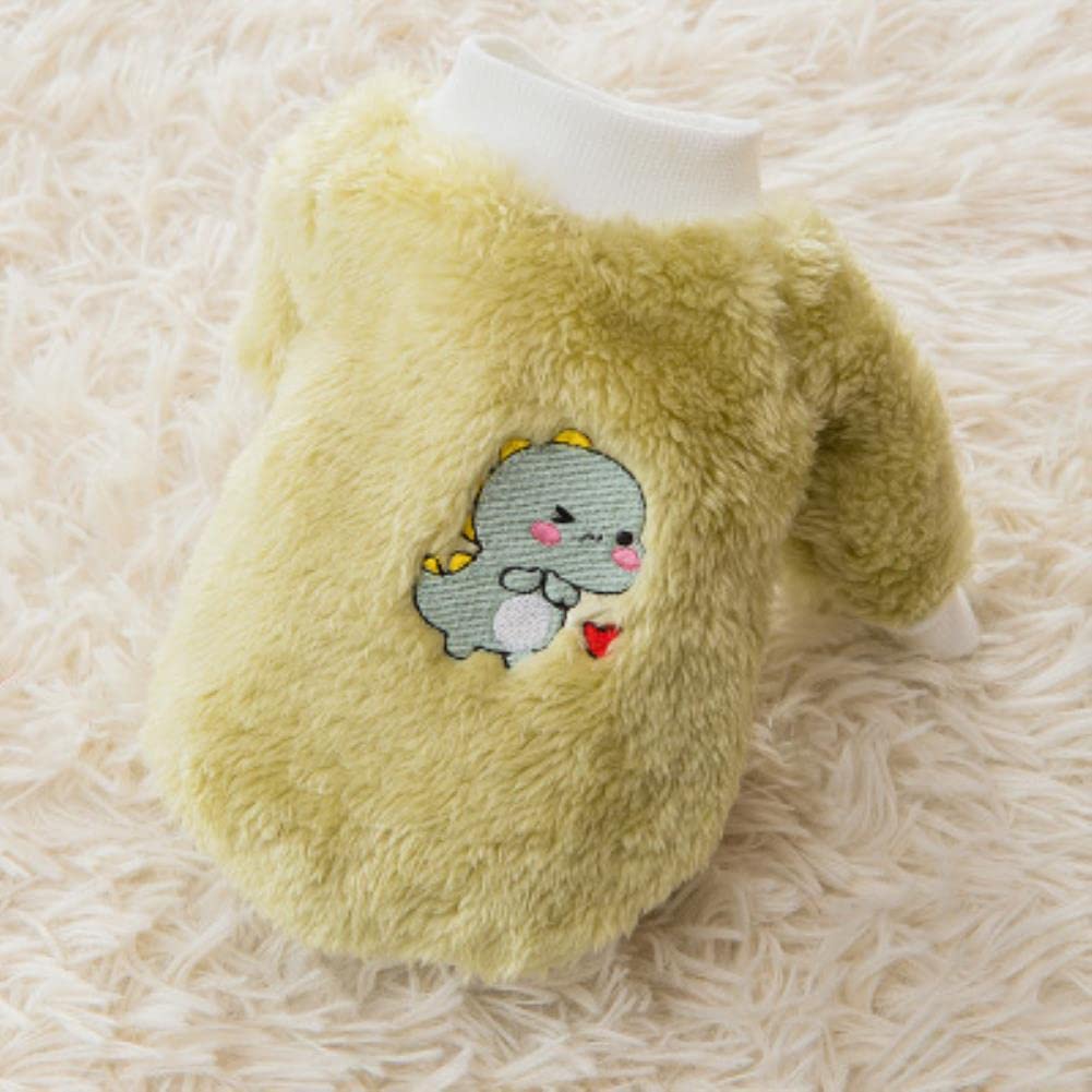 Vêtements chien velours blanc XS - Manteau hiver Yorkie rembourré