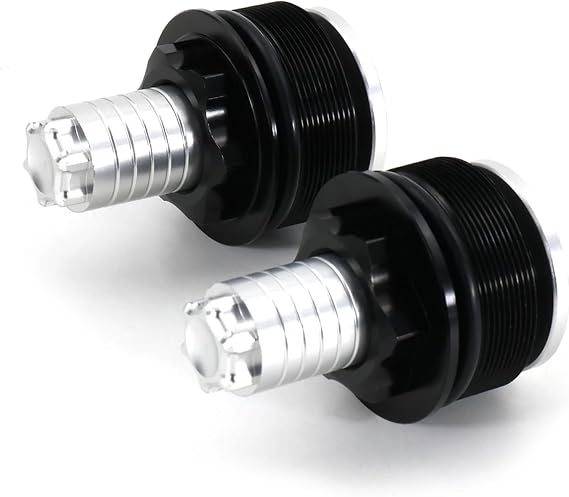 Preload Fork Cap Adjustable Fork Bolts 41mm Aftermarket Compatible with Royal Enfield Continental GT 650/535 Various Harley with Showa(Black)