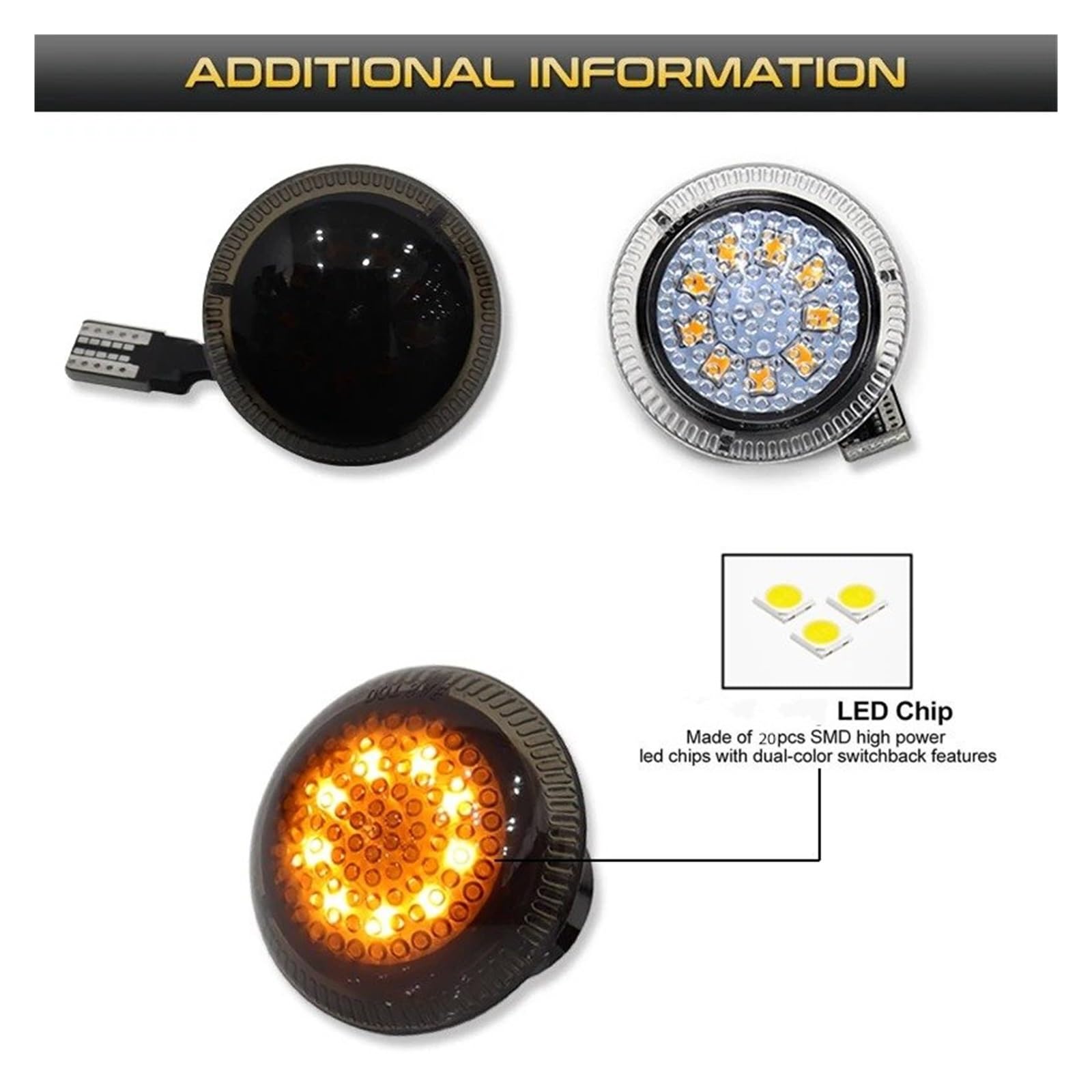 Indicatori Direzione 2 Pezzi Luci Posizione Laterali Luce Direzione 9T1Z13K376 T10 W5W 12V Per Ford Per Transit Per Connect 2010-2016 2017 2018 2019 2020 2021 Segnale Svolta Lampada(Clear Lens)