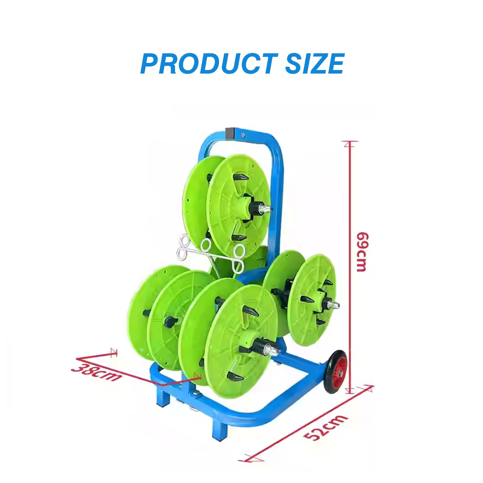 Cold Rolled Steel Wire Spool Holder Mobile Bulk Cable Holder Wire Storage Cart With Wheels For Electrical Industrial And Retail Use(5-volumes)