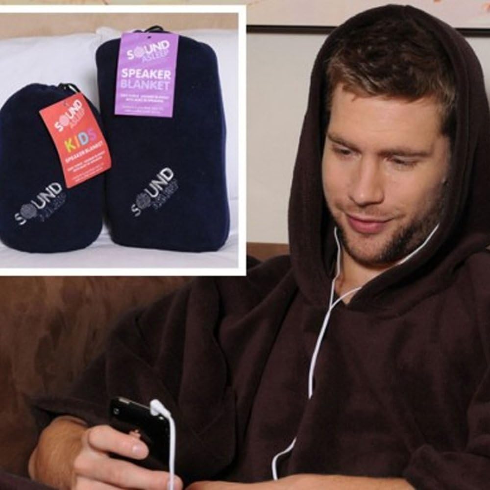 Sound Asleep Large Microfleece MP3 Speaker Blanket - Chocolate by Soundasleep
