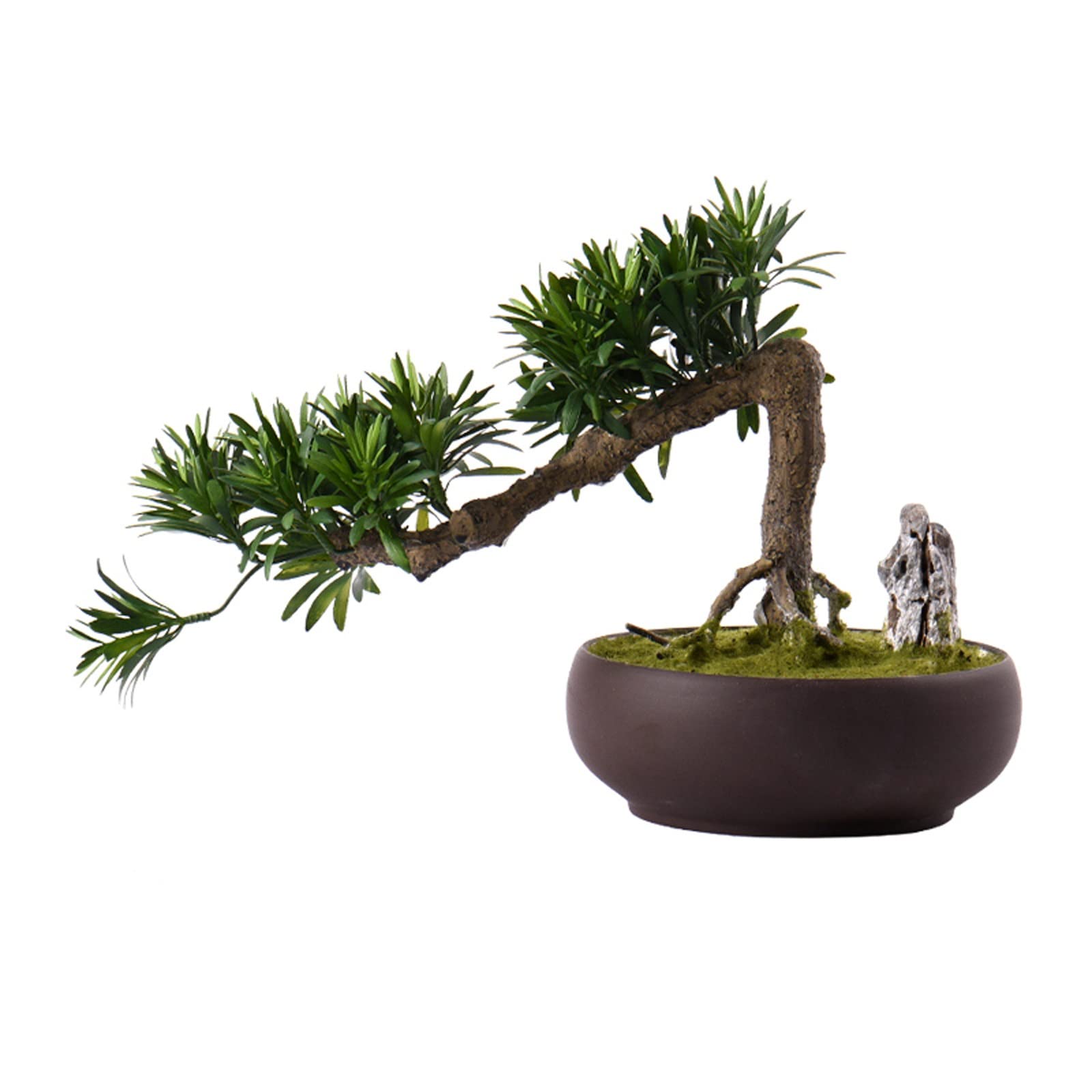 Decoraciones para el hogar, bonsái, árbol de bonsái Artificial simulado, Plantas de imitación, bonsái de Pino Verde Falso para decoración de Habitaciones, estantes de Libros de INT