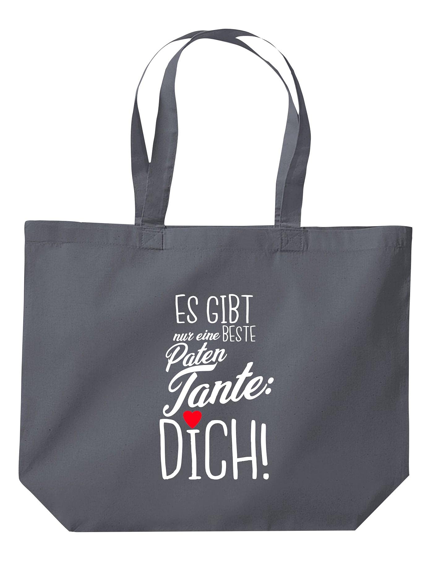 Shirtinstyle Turnbeutel 'Beste Patentante' - Baumwolle, Ca. 36x46cm, Mit Motivaufdruck