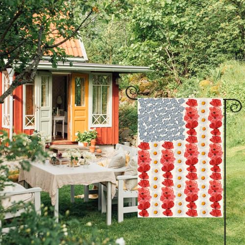 AVOIN-colorlife-Myosotis-Poppy-Memorial-Day-Garden-Flag-12×18-Inch-Double-Sided-Outside-Patriotic-American-Flag-Yard-Outdoor-Decoration AVOIN colorlife Myosotis Poppy Memorial Day Garden Flag 12×18 Inch Double Sided Outside Patriotic American Flag Yard Outdoor Decoration