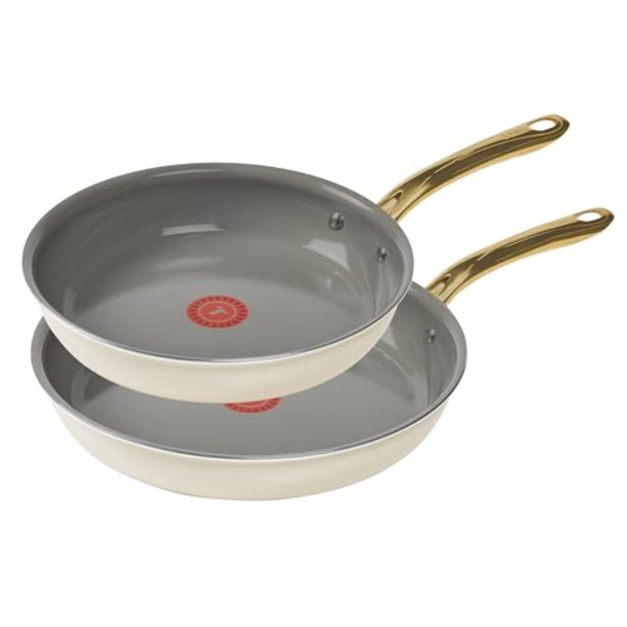Preserve Ceramic Nonstick Frying Pan 2-Pc Set, 8.5" & 11", Oven Broiler Safe up to 350°F Cookware, InoCeram Glide Technology, Frying Pan Skillet, Pots & Pans, Beige