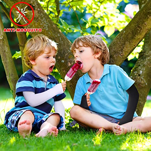 Zhanmai 8 Pairs Kid Arm Sleeve Youth Breathable Elastic Compression Arm Sleeves for Basketball Football Volleyball Boy Girl4