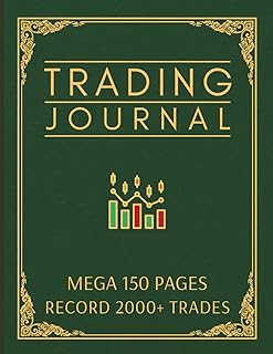 Trading Journal: Mega 150 Page Log to Record 2000+ Trades, with Checklists, Goals, Rules & more, for Stocks, Forex, Options & Crypto Day Traders & Investors