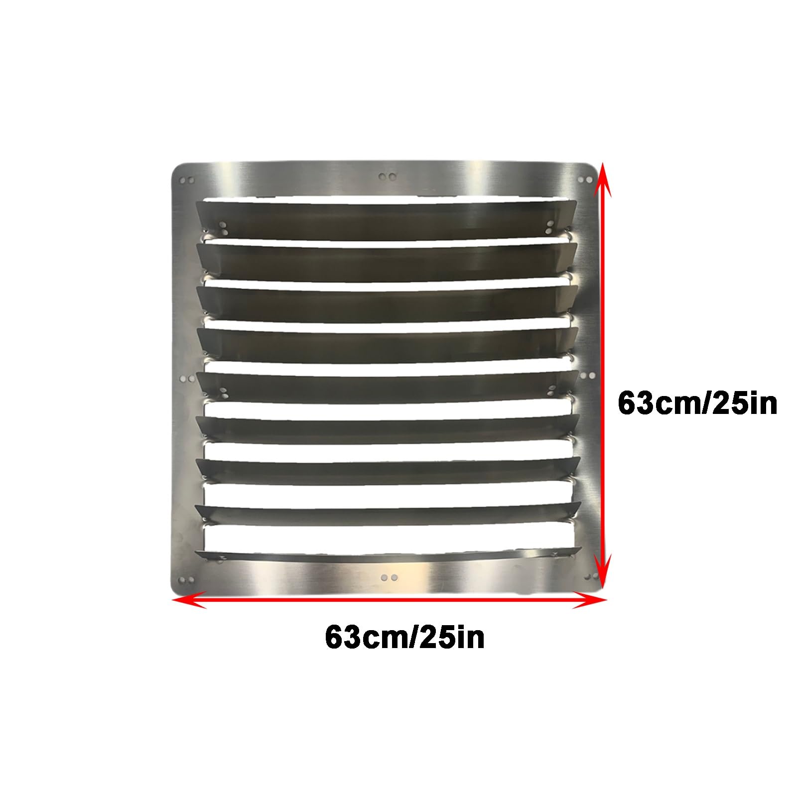 Grille de Protection en Acier Inoxydable pour climatiseur, déflecteur d'air, pour unités de climatisation et condenseurs de Pompe à Chaleur (63 x 63 cm / 25 x 25 Pouces)