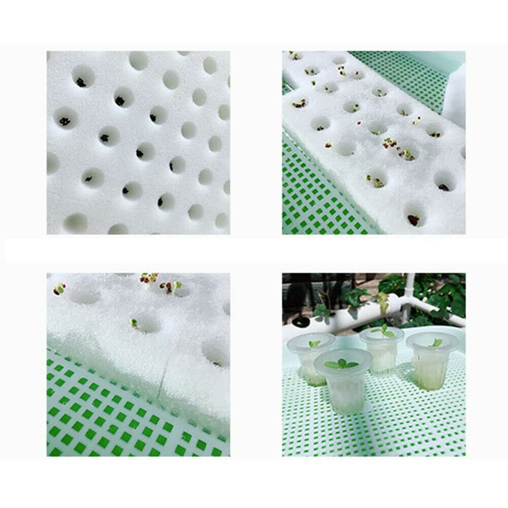Kit de sistema hidropónico, 72 agujeros, 2 capas, kit de cultivo hidropónico con bomba sumergible de PVC hidropónico para el hogar, sistemas de cultivo de plantas hidropónicos para verduras, hierbas y